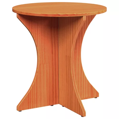  Kávasztal Szett 3 pcs Viaszbarna 46 x 46 x 47 cm Tömör fenyőfa