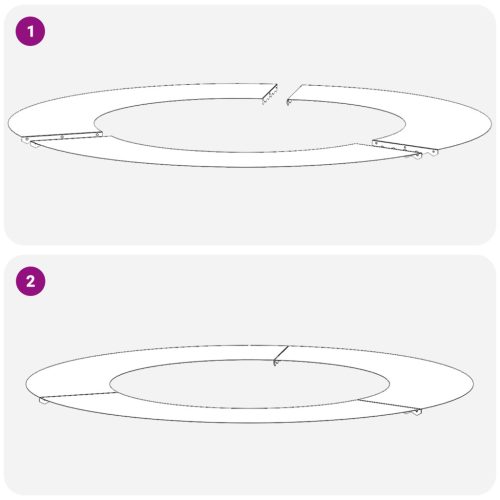  Műanyag virágcserép Fekete Műanyag Nagy Kerek Modern