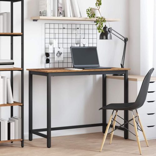  asztal kerékkel Öreg fa 80 x 50 x 76,5 cm Műszaki fa és acél