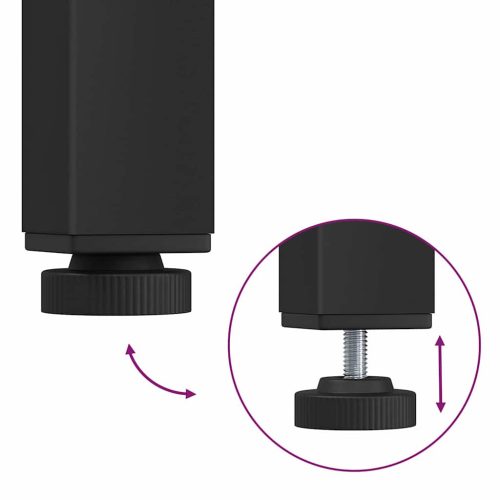  asztal Fekete tölgy 100 x 50 x 76,5 cm Műszaki fa és acél