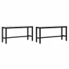 Étkező pad 2 pcs Fehér 100 x 32,5 x 49 cm Tömör fenyőfa