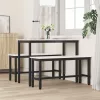  Étkező pad 2 pcs Fehér 100 x 32,5 x 49 cm Tömör fenyőfa