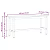  Étkező pad 2 pcs Fehér 100 x 32,5 x 49 cm Tömör fenyőfa
