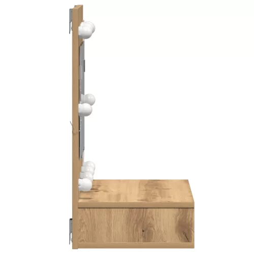  Piperebútor Tükrökkel Művészi tölgy MDF, Üveg 60 x 31.5 x 62 cm