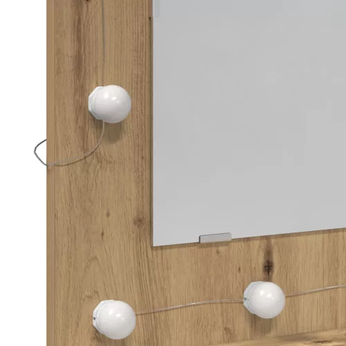  Piperebútor Tükrökkel Művészi tölgy MDF, Üveg 60 x 31.5 x 62 cm