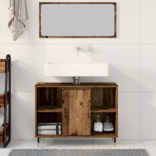  Rusztikus Fürdőszobai Sminkasztal Régi fa Tömörfa Közepes Tárolás