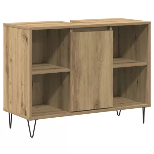  Fürdőszobai Pult Egység Kézműves Tölgy Mérnökfa Közepes