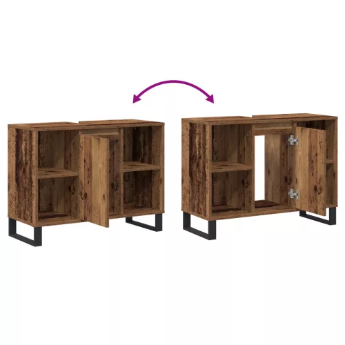  Fürdőszobai mosdószekrény Régi fa Forgácslap Közepes