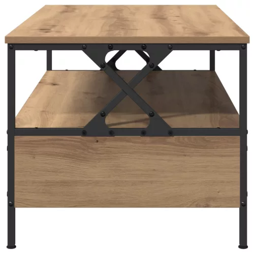 Dohányzóasztal fiókkal kézműves tölgy 100 x 51 x 45 cm Faanyag
