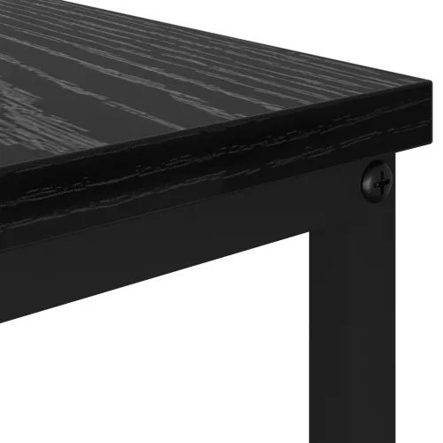  Dohányzóasztal fiókkal polcokkal tárolóval Musta tammi 100 x 51 x 45 cm Faanyag