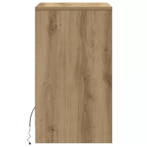  LED Éjjeli Szekrény kézműves tölgy 38 x 34 x 61 cm Forgácslemez