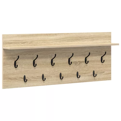  Fali Kabáthorog polcokkal tárolóval sonoma tölgy 100 x 40 x 12 cm Faanyag