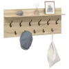  Fali Kabáthorog polcokkal tárolóval sonoma tölgy 100 x 40 x 12 cm Faanyag