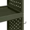  Eszköz Kocsi polcokkal kerékkel tárolóval Oliva zöld 75 x 35 x 73 cm Porszórt Acél
