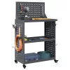  Eszköz Kocsi polcokkal kerékkel tárolóval Antracit 65 x 35 x 111 cm Porszórt Acél