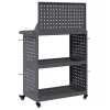  Eszköz Kocsi polcokkal kerékkel tárolóval Antracit 65 x 35 x 111 cm Porszórt Acél