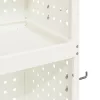  Eszköz Kocsi polcokkal kerékkel tárolóval Fehér 65 x 35 x 111 cm Fém