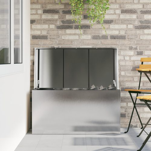  Kültéri Tároló Doboz Ezüst 100 x 50.5 x 50 cm Rozsdamentes acél