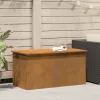  Kültéri Tároló Doboz Barna 100 x 50.5 x 50 cm időjárásálló acél