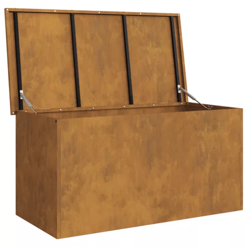  Kültéri Tároló Doboz Barna 100 x 50.5 x 50 cm időjárásálló acél