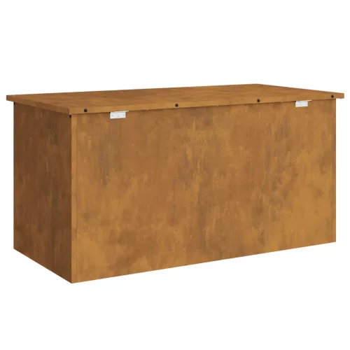  Kültéri Tároló Doboz Barna 100 x 50.5 x 50 cm időjárásálló acél