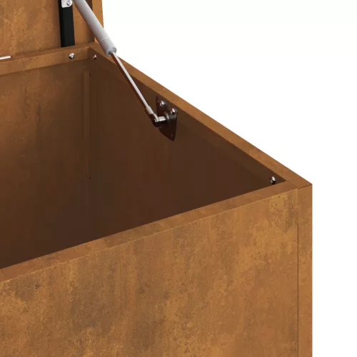  Kültéri Tároló Doboz Barna 100 x 50.5 x 50 cm időjárásálló acél
