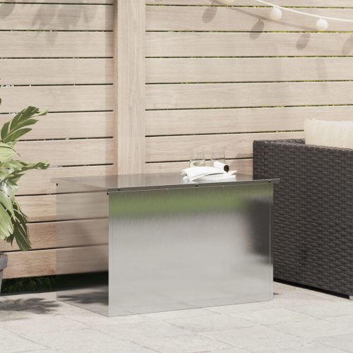  Kültéri Tároló Doboz Ezüst 80 x 50.5 x 50 cm Rozsdamentes acél