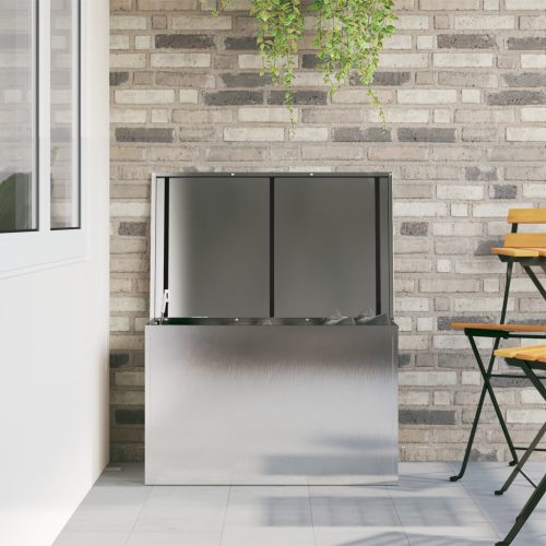  Kültéri Tároló Doboz Ezüst 80 x 50.5 x 50 cm Rozsdamentes acél