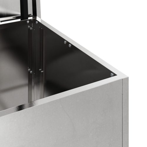  Kültéri Tároló Doboz Ezüst 80 x 50.5 x 50 cm Rozsdamentes acél