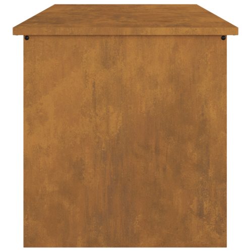  Kültéri Tároló Doboz Barna 80 x 50.5 x 50 cm időjárásálló acél