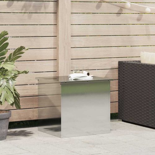  Kültéri Tároló Doboz Ezüst 55 x 50,5 x 50 cm Acél