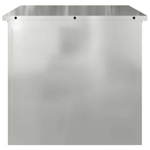  Kültéri Tároló Doboz Ezüst 55 x 50,5 x 50 cm Acél