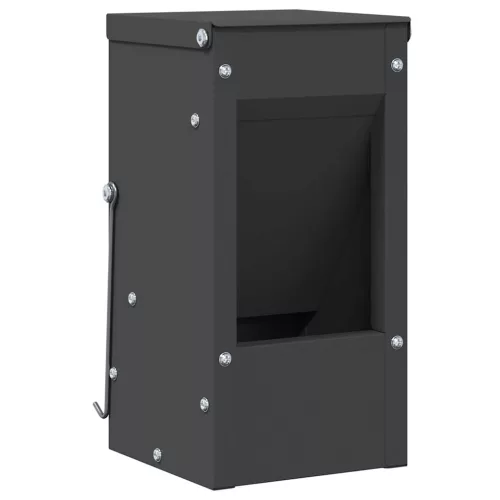  Nyúl Etető Fekete 12,5 x 12,5 x 25 cm Hidegen Hengerelt Acél