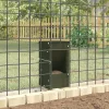  Nyúl Etető Olajzöld 12,5 x 12,5 x 25 cm Hidegen Hengerelt Acél
