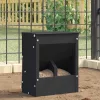  Nyúl Etető Fekete 20 x 12,5 x 25 cm Hidegen Hengerelt Acél