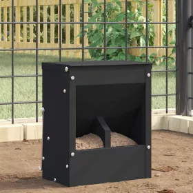    Nyúl Etető Fekete 20 x 12,5 x 25 cm Hidegen Hengerelt Acél