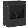  Nyúl Etető Fekete 20 x 12,5 x 25 cm Hidegen Hengerelt Acél