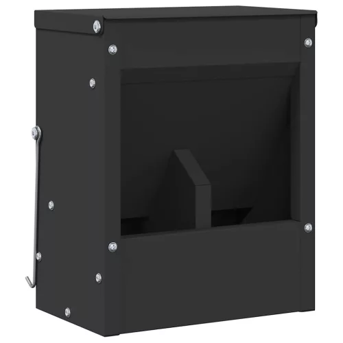  Nyúl Etető Fekete 20 x 12,5 x 25 cm Hidegen Hengerelt Acél