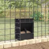  Nyúl Etető Fekete 20 x 12,5 x 25 cm Hidegen Hengerelt Acél
