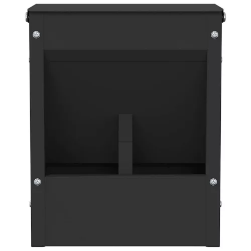  Nyúl Etető Fekete 20 x 12,5 x 25 cm Hidegen Hengerelt Acél