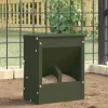  Nyúl Etető Olajzöld 20 x 12,5 x 25 cm Hidegen Hengerelt Acél