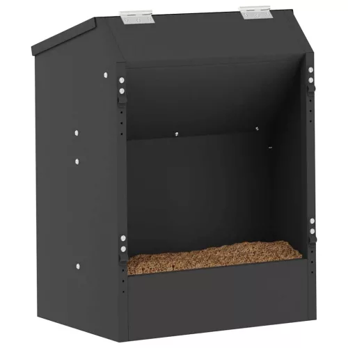  Nyúl Etető Fekete 64.5 x 25.5 x 45.5 cm Hidegen Hengerelt Acél