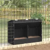  Nyúl Etető Fekete 64.5 x 25.5 x 45.5 cm Hidegen Hengerelt Acél
