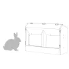  Nyúl Etető Fekete 64.5 x 25.5 x 45.5 cm Hidegen Hengerelt Acél