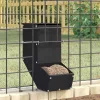  Nyúl Etető Fekete 12,5 x 26 x 28,5 cm Hidegen Hengerelt Acél
