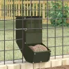  Nyúl Etető Olajzöld 12,5 x 26 x 28,5 cm Hidegen Hengerelt Acél