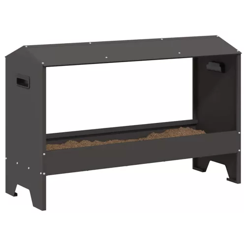  Csirke Etető Tál Fekete 81 x 32 x 53,5 cm