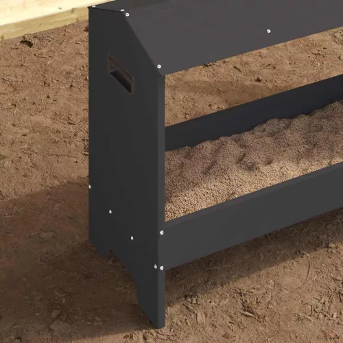  Csirke Etető Tál Fekete 81 x 32 x 53,5 cm