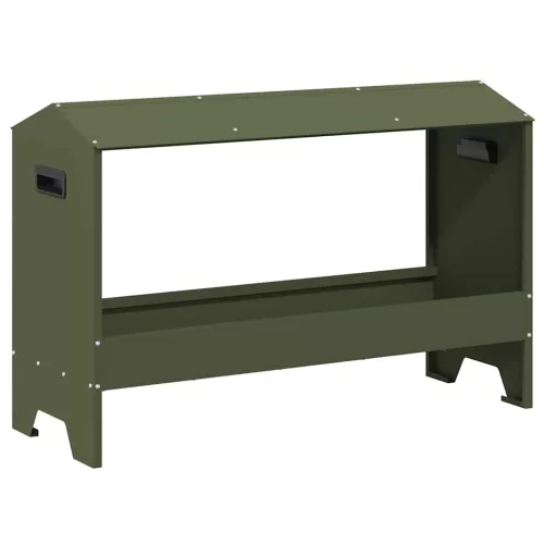  Csirke Etető Tál Olajzöld 81 x 32 x 53,5 cm