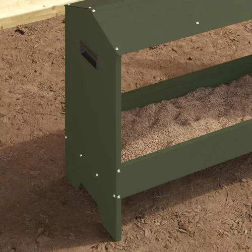  Csirke Etető Tál Olajzöld 81 x 32 x 53,5 cm